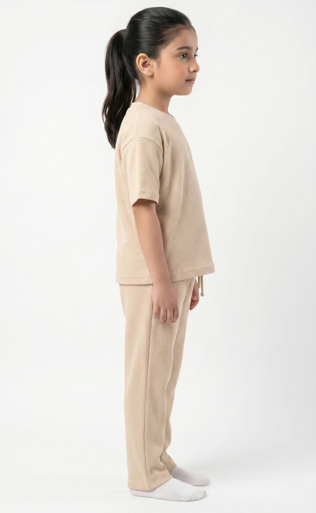 Kids' Signature Waffle Co-ord Set | Cream
