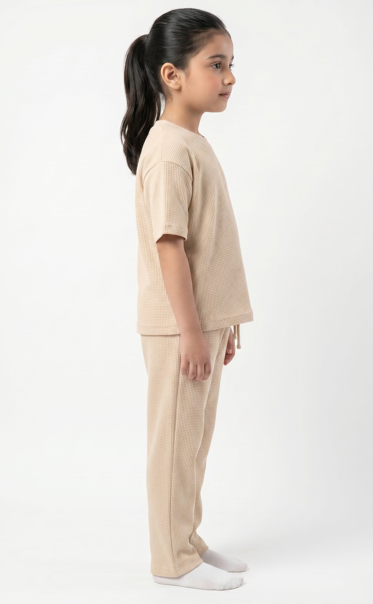 Kids' Signature Waffle Co-ord Set | Cream
