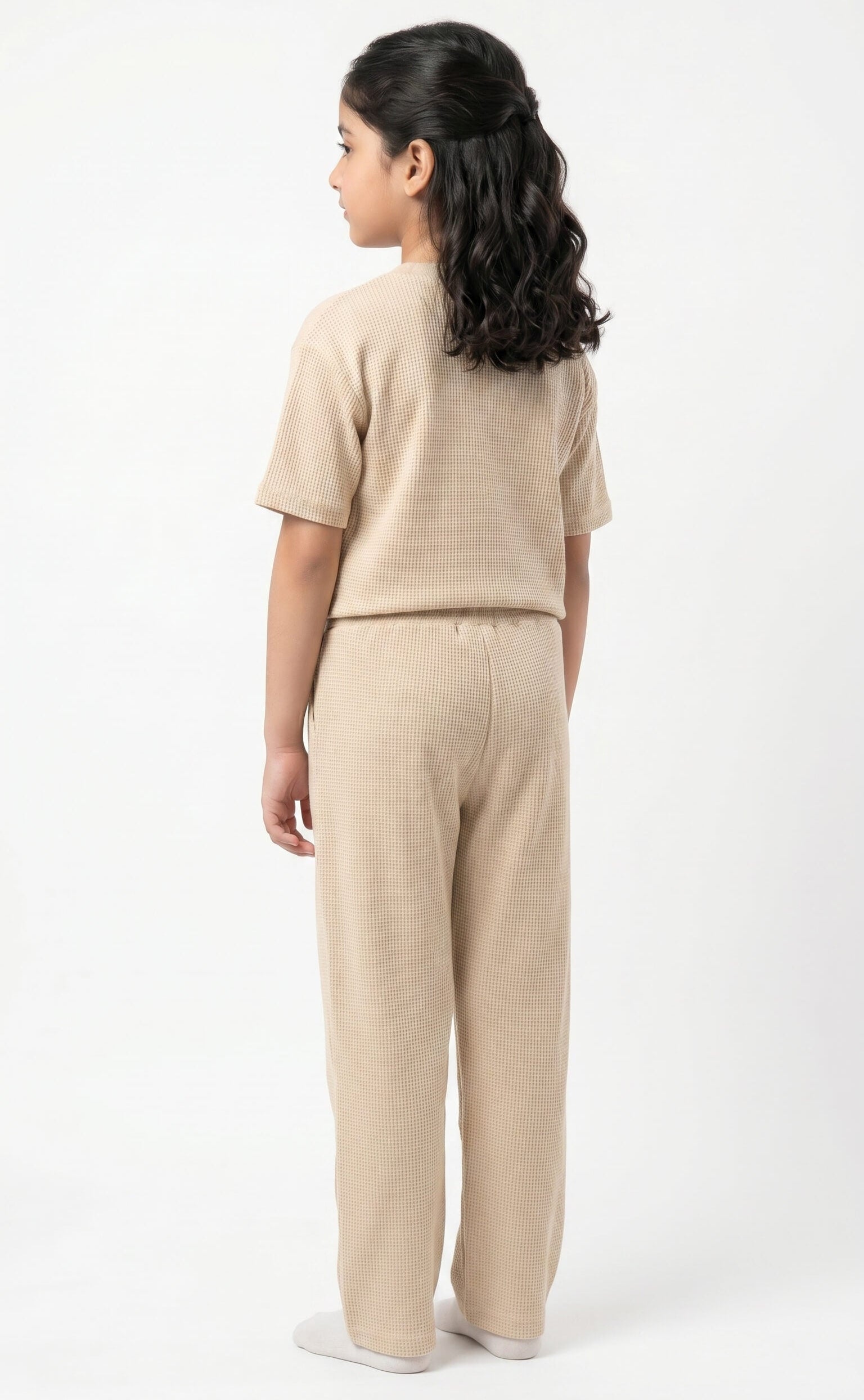 Kids' Signature Waffle Co-ord Set | Cream