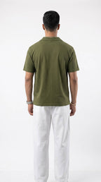 Men's Cuban Collar Shirt | Dusty Olive