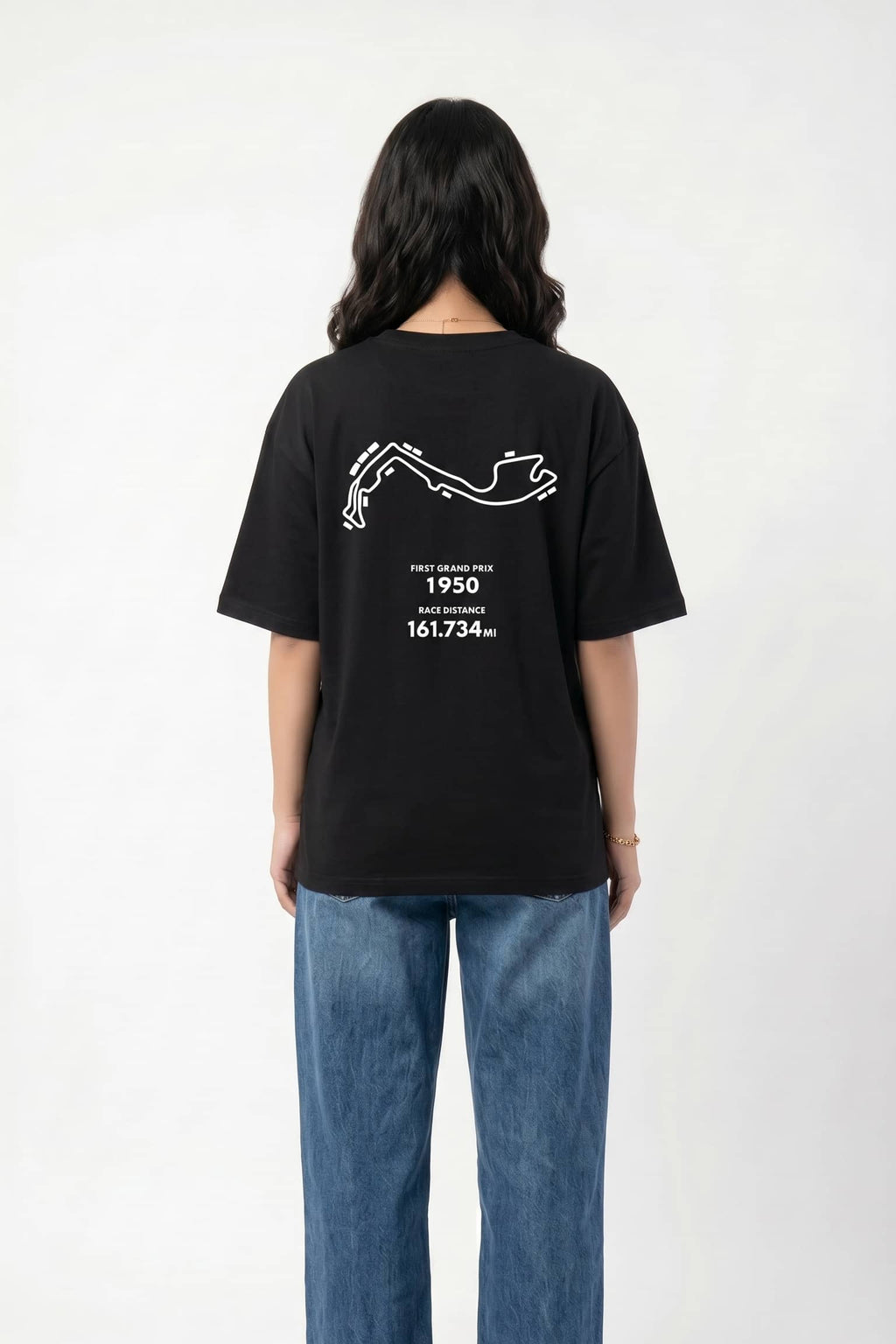 Monaco Grand Prix" Oversized Graphic Tee | Black