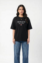 Monaco Grand Prix" Oversized Graphic Tee | Black