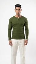 Long Sleeve Ribbed Henley-Chieve