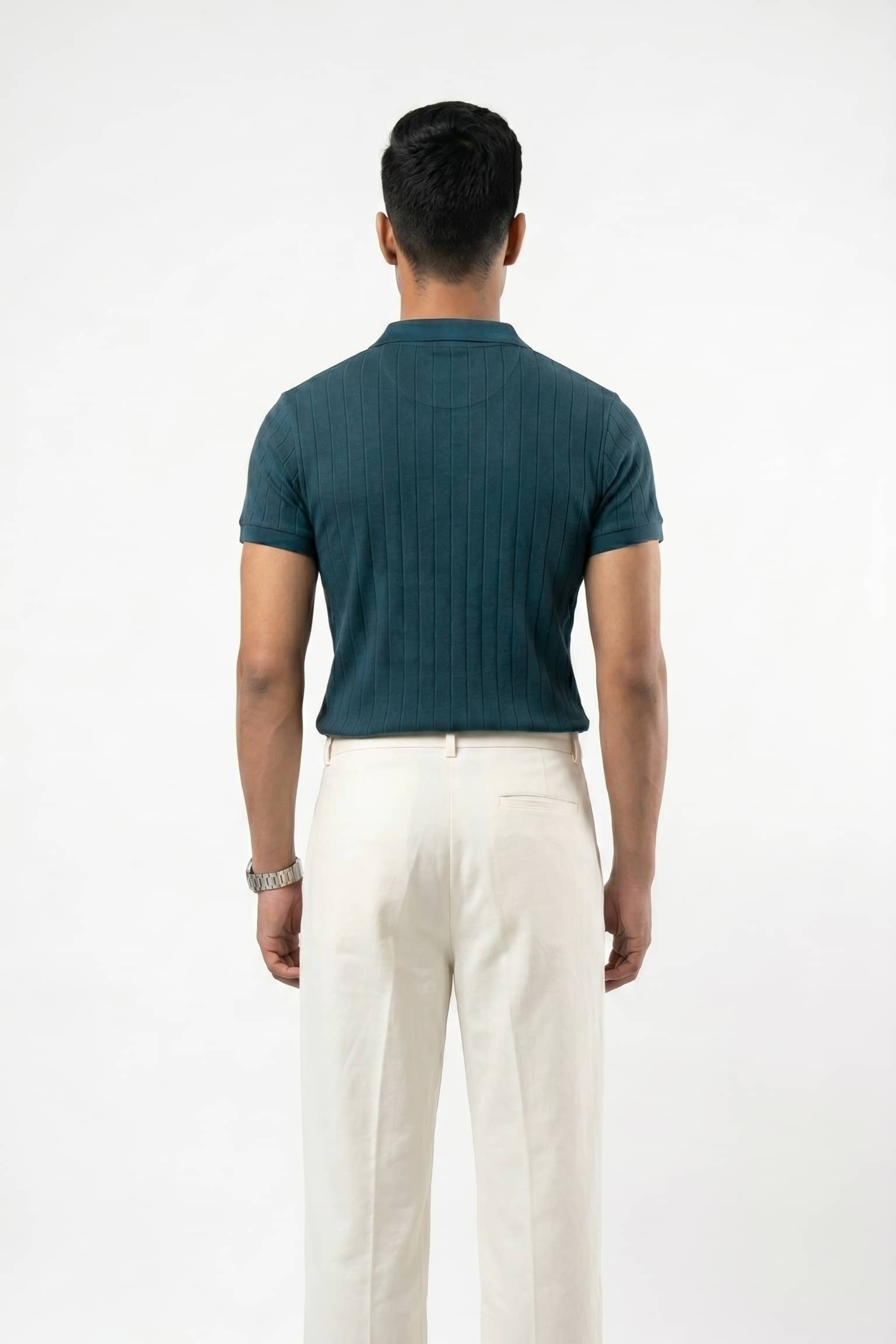 Men's Drop-needle polo-Nordic Blue