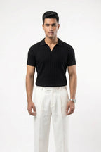 Men's Drop-needle polo-Black