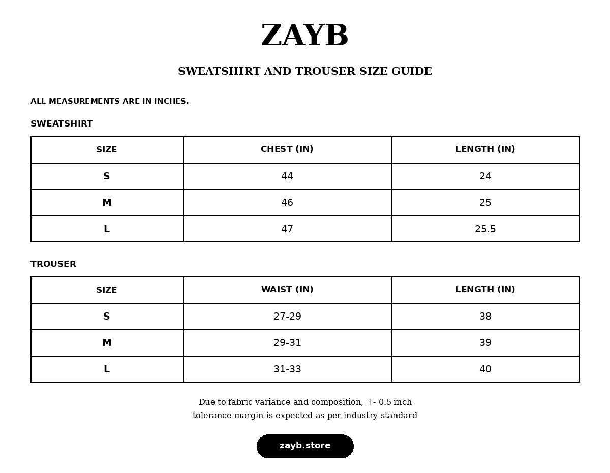 Size guide