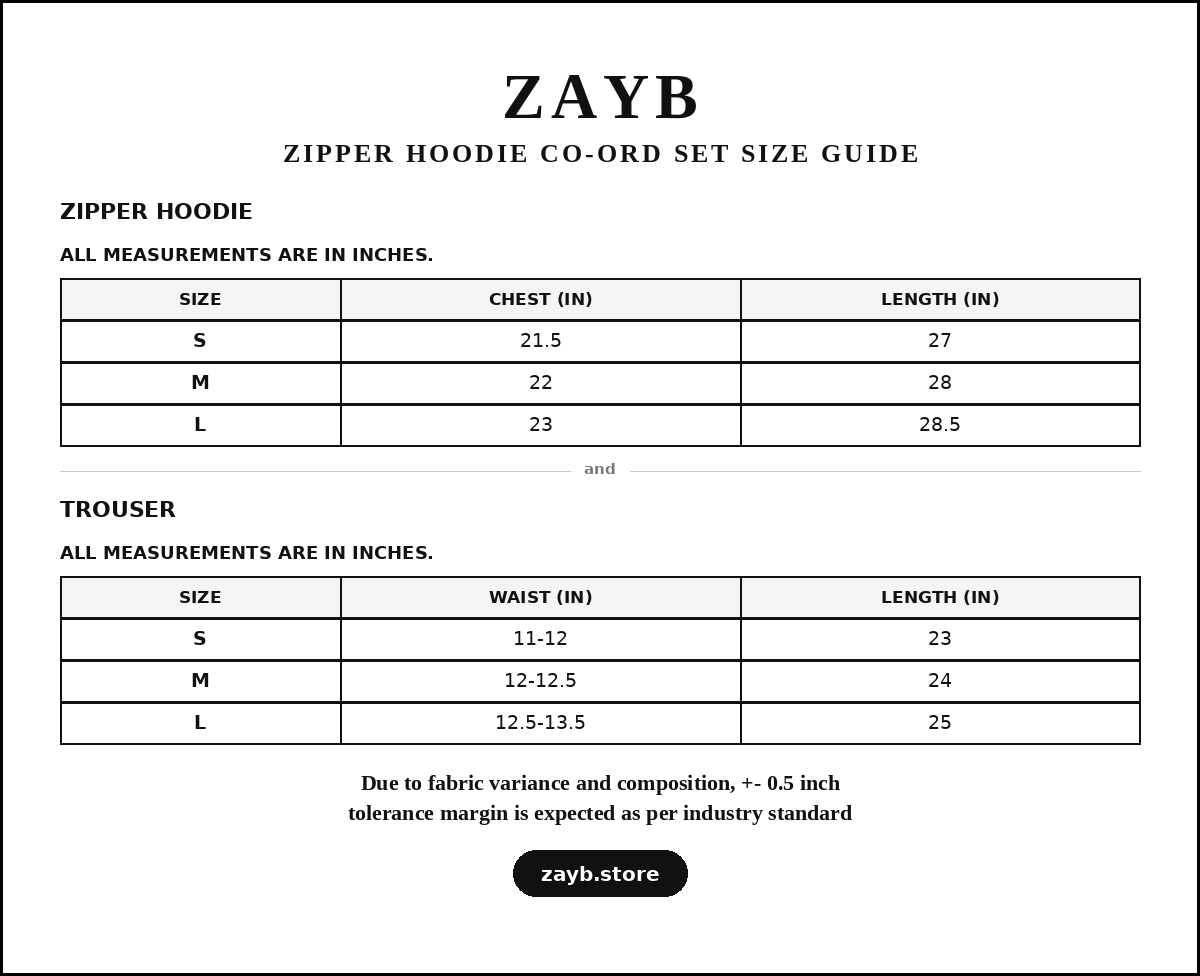 Size guide