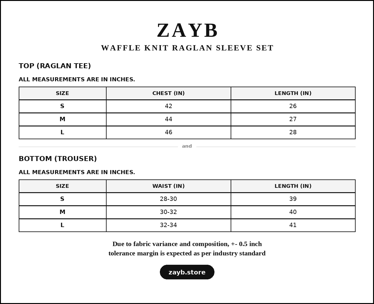 Size guide