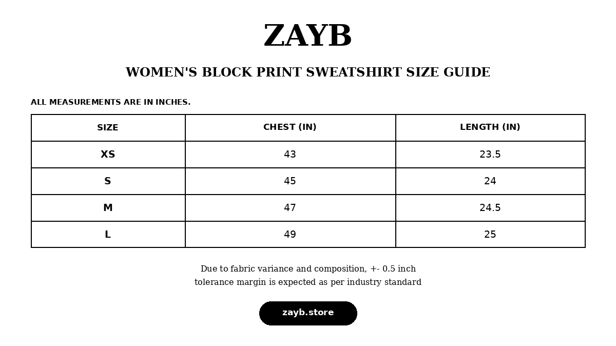 Size guide