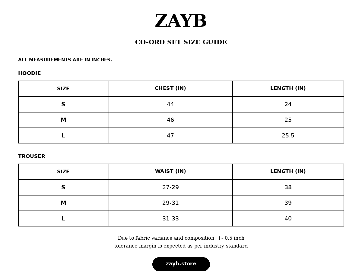 Size guide