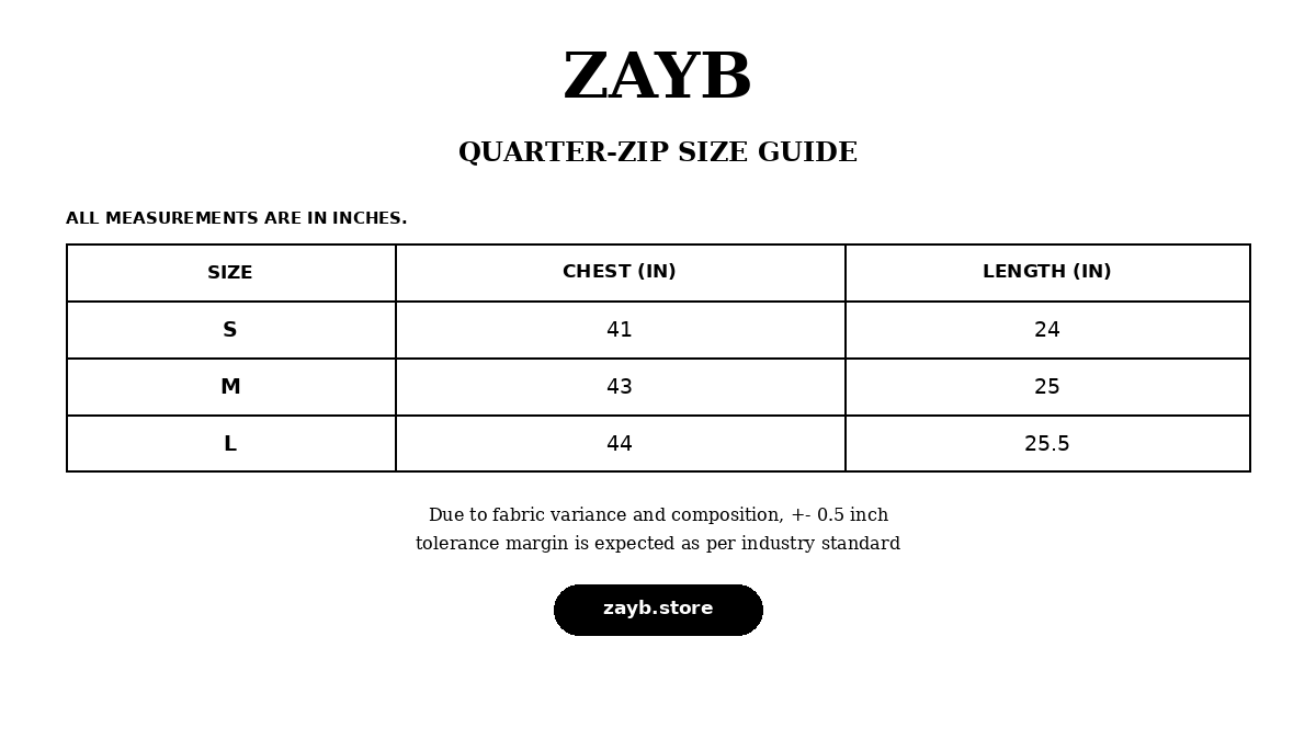 Size guide