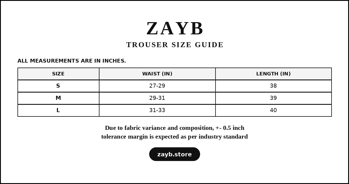 Size guide