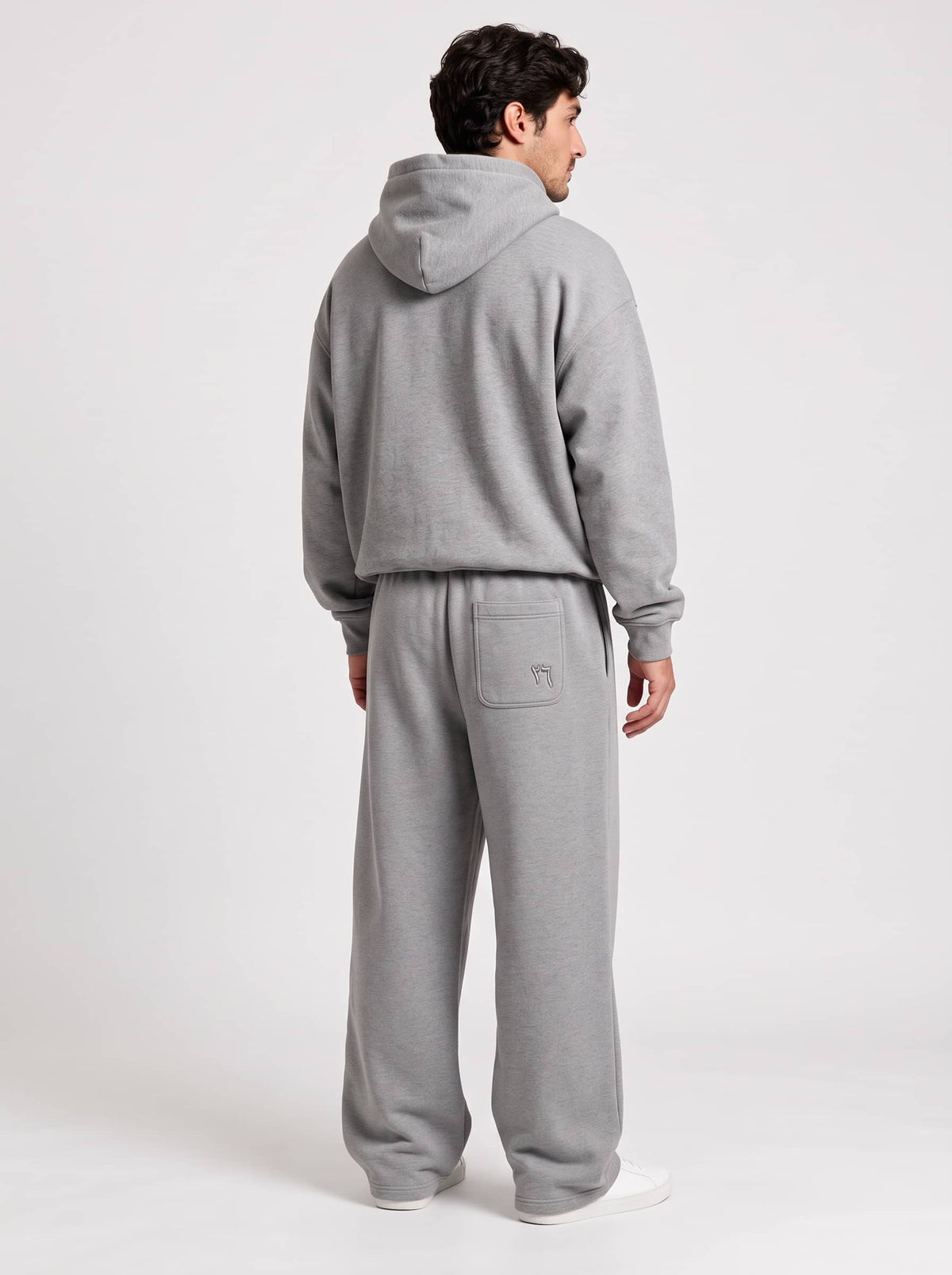 Men's Zayb Archive 26 co-ord set, back view with embroidered back pocket