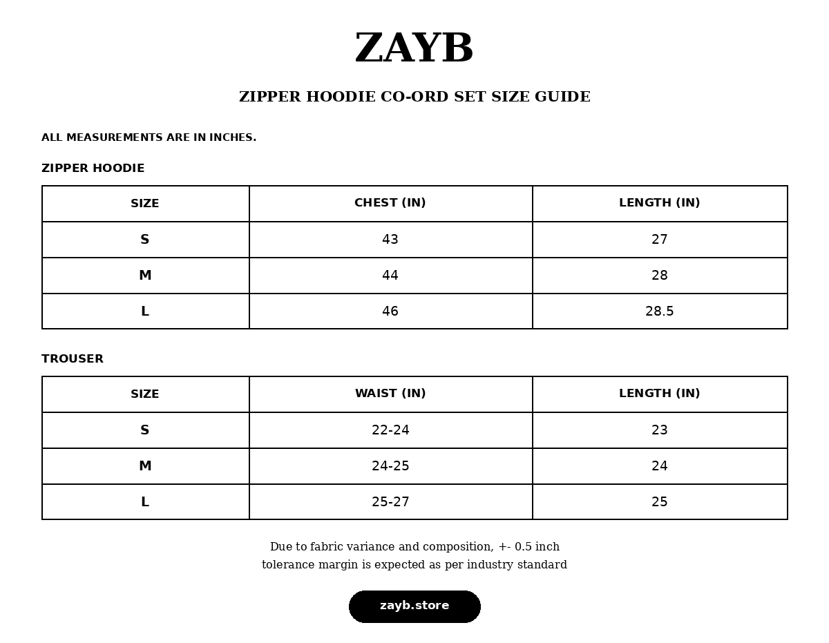 Size guide
